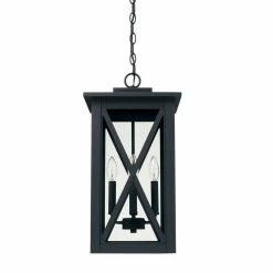Discount 🔔 Capital Lighting Avondale 60W 4-Light Candelabra E-12 Incandescent Outdoor Hanging Lantern in Black 👍