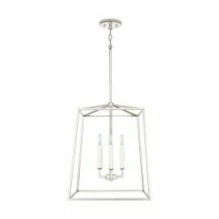 Outlet 🎉 Capital Lighting Thea 60W 4-Light Candelabra E-12 Foyer Lighting in Polished Nickel ✨