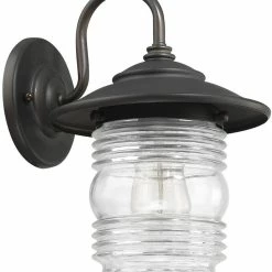 Best Sale 🔔 Capital Lighting Creekside 8-1/4 in. 75W 1-Light Medium E-26 Incandescent Wall Lantern in Old Bronze 💯