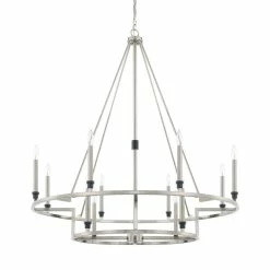 Cheapest ✔️ Capital Lighting Tux 60W 12-Light Candelabra E-12 Incandescent Chandelier in Black Tie 🎁