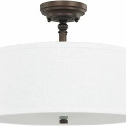 Flash Sale 💯 Capital Lighting Loft 3-Light Semi-Flush Ceiling Fixture in Burnished Bronze ✔️