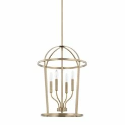 Cheapest ✨ Capital Lighting Hayden 60W 4-Light Candelabra E-12 Incandescent Foyer Lighting in Aged Brass 🛒