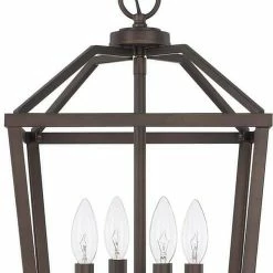 Coupon 🥰 Capital Lighting Capital Foyers 4-Light Foyer Fixture in Black 🎁