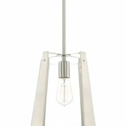 Coupon ✨ Capital Lighting 100W 1-Light Medium E-26 Incandescent Rod Hung Pendant in Brushed Nickel ❤️