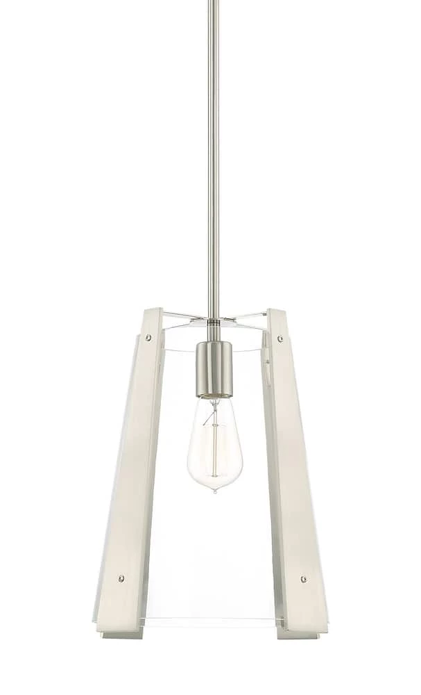 Coupon ✨ Capital Lighting 100W 1-Light Medium E-26 Incandescent Rod Hung Pendant in Brushed Nickel ❤️ 1 Coupon ✨ Capital Lighting 100W 1-Light Medium E-26 Incandescent Rod Hung Pendant in Brushed Nickel ❤️
