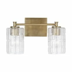 Cheapest 🤩 Capital Lighting Emerson 100W 2-Light Medium Vanity Fixture in Aged Brass 🥰 -Capital Lighting Sales Query 694