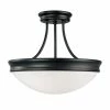 Cheap 🔥 Capital Lighting Elijah 60W 3-Light Medium Incandescent Semi-Flush Mount Ceiling Fixture in Matte Black 👍