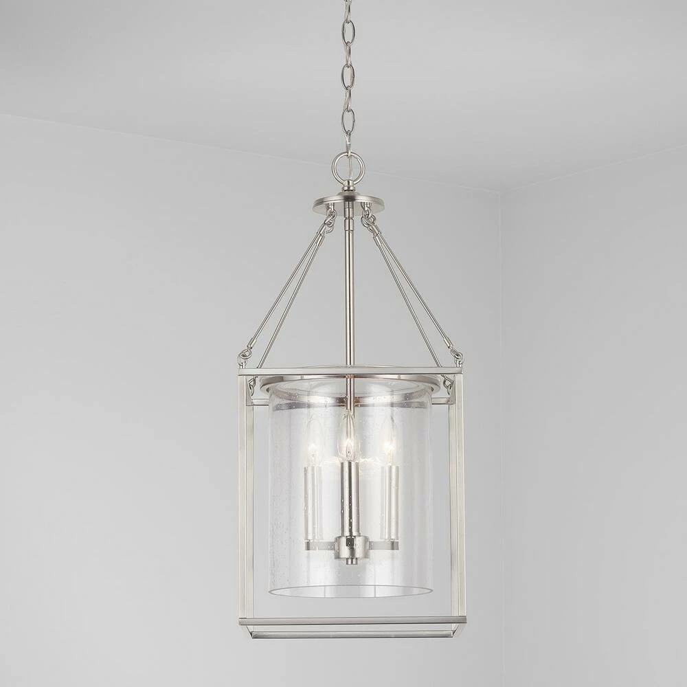 Wholesale β¨ Capital Lighting Cooper 60W 4-Light Candelabra E-12 Incandescent Pendant in Brushed Nickel π 3 Wholesale β¨ Capital Lighting Cooper 60W 4-Light Candelabra E-12 Incandescent Pendant in Brushed Nickel π - Image 3