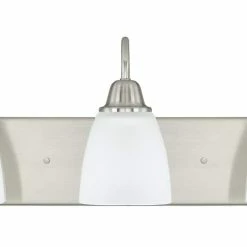 Best Sale 🛒 Capital Lighting Trenton 100W 3-Light Medium E-26 Incandescent Vanity Fixture in Brushed Nickel 👍