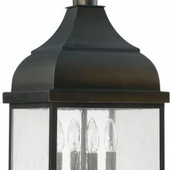 Outlet 💯 Capital Lighting Westridge 4-Light Outdoor Hanging Lantern in Old Bronze 👍