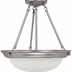Buy 💯 Capital Lighting 3-Light Medium E-26 Base Semi-Flushmount Fixture in Matte Nickel 😉