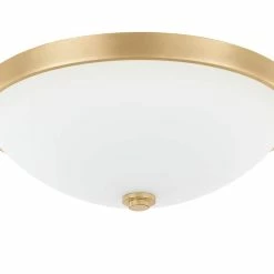 Cheap 🎁 Capital Lighting 60W 2-Light Medium E-26 Incandescent Ceiling Light with Soft White Glass in Gold 🎁