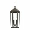 Outlet 🎁 Capital Lighting Ellsworth 60W 3-Light Candelabra E-12 Incandescent Outdoor Hanging Lantern in Oil Rubbed Bronze 😀
