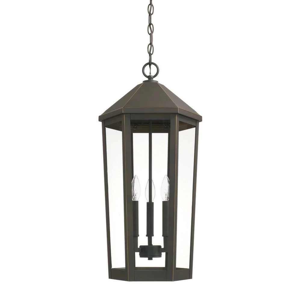 Outlet π Capital Lighting Ellsworth 60W 3-Light Candelabra E-12 Incandescent Outdoor Hanging Lantern in Oil Rubbed Bronze π 1 Outlet π Capital Lighting Ellsworth 60W 3-Light Candelabra E-12 Incandescent Outdoor Hanging Lantern in Oil Rubbed Bronze π