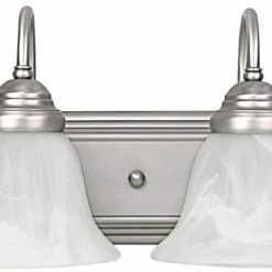 Best reviews of 🔥 Capital Lighting Vanity 14 x 8 in. 100 W 2-Light Medium Bracket in Matte Nickel 👍