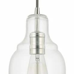 Brand new 🤩 Capital Lighting Pendants and Minis 10-3/4 in. 1-Light Mini Pendant in Polished Nickel ✔️