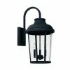 Coupon 👏 Capital Lighting Dunbar 60W 3-Light Candelabra E-12 Incandescent Outdoor Wall Lantern in Black 🧨