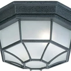 Buy 💯 Capital Lighting Outdoor 6 x 11 in. 60 W 2-Light Medium Outdoor Semi-Flush Mount Ceiling Fixture in Black 🎁