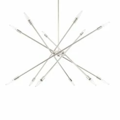 Hot Sale ✔️ Capital Lighting 60W 12-Light Candelabra E-12 Incandescent Chandelier in Polished Nickel ❤️