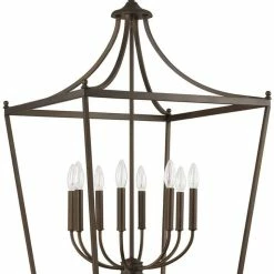 Flash Sale ✔️ Capital Lighting Stanton 60W 8-Light Candelabra E-12 Pendant in Burnished Bronze ⌛