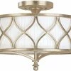 Flash Sale 💯 Capital Lighting Fifth Avenue 12 x 15 in. 60 W 3-Light Medium Semi-Flush Mount Ceiling Fixture in Winter Gold 🎁