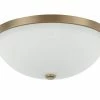 Buy ❤️ Capital Lighting Capital Ceiling 14-3/4 in. 60W 3-Light Medium E-26 Incandescent Flush Mount Ceiling Fixture in Aged Brass 🛒