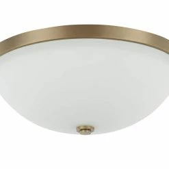 Buy ❤️ Capital Lighting Capital Ceiling 14-3/4 in. 60W 3-Light Medium E-26 Incandescent Flush Mount Ceiling Fixture in Aged Brass 🛒
