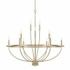 Budget 💯 Capital Lighting Greyson 60W 12-Light Candelabra E-12 Incandescent Chandelier in Aged Brass 💯