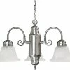 Flash Sale 😍 Capital Lighting 21 in. 60 W 3-Light Medium Chandelier in Matte Nickel 🔔
