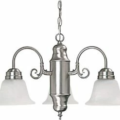 Flash Sale 😍 Capital Lighting 21 in. 60 W 3-Light Medium Chandelier in Matte Nickel 🔔