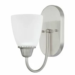 Flash Sale 🎉 Capital Lighting Trenton 100W 1-Light Medium E-26 Incandescent Wall Sconce in Brushed Nickel 🛒