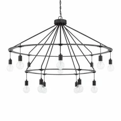 Deals ✔️ Capital Lighting 100W 14-Light Medium E-26 Incandescent Chandelier in Black Iron 🔥