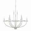 Brand new 🔔 Capital Lighting Greyson 60W 12-Light Candelabra E-12 Incandescent Chandelier in Brushed Nickel 🔥