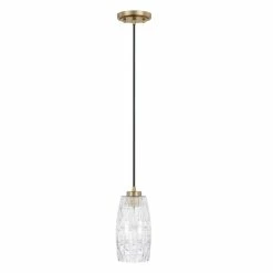 Promo 🥰 Capital Lighting 5-1/4 in. 100W 1-Light Medium E-26 Incandescent Pendant in Aged Brass ⌛