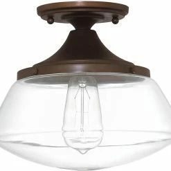 Best Sale 😉 Capital Lighting 75W 1-Light Medium E-26 Base Incandescent Ceiling Fixture in Burnished Bronze 🤩