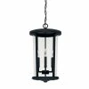 Wholesale 🛒 Capital Lighting Howell 60W 4-Light Candelabra E-12 Incandescent Outdoor Hanging Pendant in Black 🤩