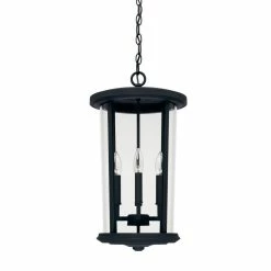 Wholesale 🛒 Capital Lighting Howell 60W 4-Light Candelabra E-12 Incandescent Outdoor Hanging Pendant in Black 🤩