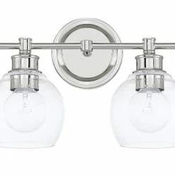 Promo 😉 Capital Lighting Mid-Century 100W 4-Light Vanity Fixture in Polished Nickel ❤️