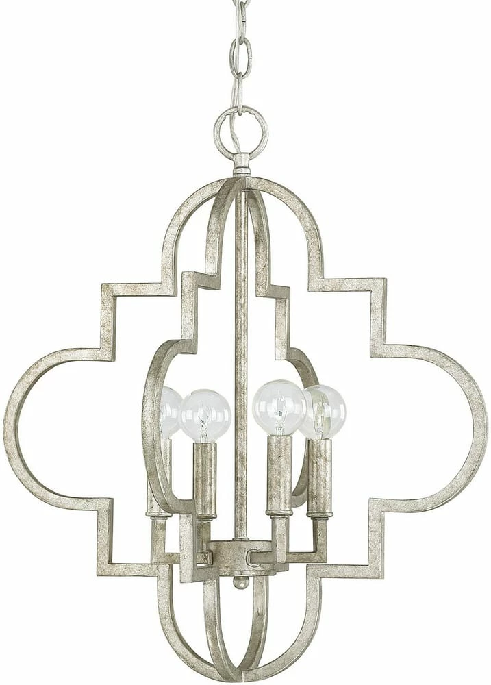Brand new 🤩 Capital Lighting Ellis 20-1/4 in. 4-Light Candelabra E-12 Base Incandescent Pendant in Antique Silver 💯 1 Brand new 🤩 Capital Lighting Ellis 20-1/4 in. 4-Light Candelabra E-12 Base Incandescent Pendant in Antique Silver 💯