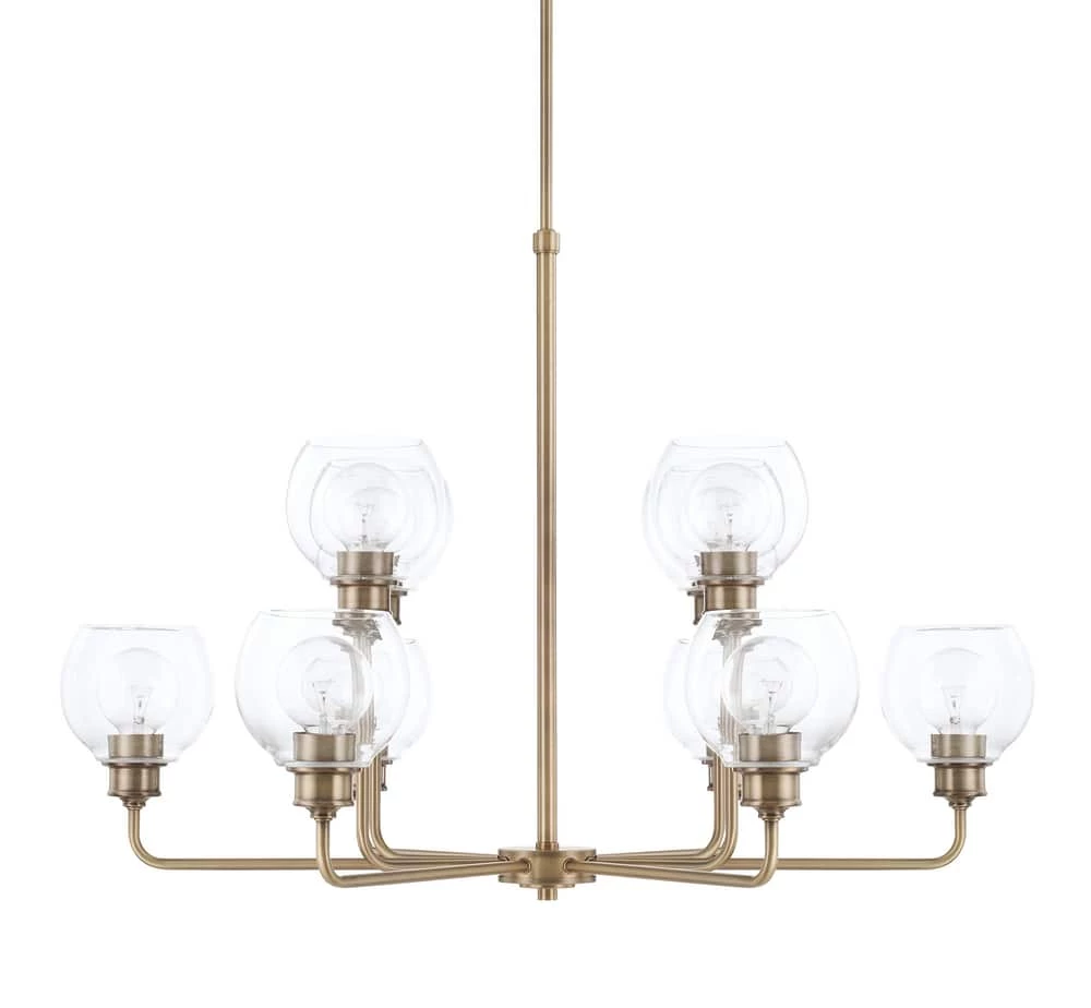 New π₯° Capital Lighting Mid-Century 100W 10-Light Medium E-26 Incandescent Chandelier in Aged Brass π 1 New π₯° Capital Lighting Mid-Century 100W 10-Light Medium E-26 Incandescent Chandelier in Aged Brass π