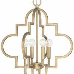 Brand new 👍 Capital Lighting Ellis 20-1/4 in. 4-Light Candelabra Pendant in Brushed Gold 🔥