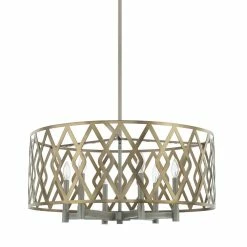Outlet 🌟 Capital Lighting 28-1/4 in. 60W 6-Light Candelabra E-12 Incandescent Pendant in Aged Metal 🎁