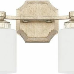Coupon ⭐ Capital Lighting Olivia 32-1/2 x 10-1/2 in. 400W 4-Light Medium E-26 Incandescent Vanity Fixture with Soft White Glass in Winter Gold 👍
