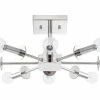 Cheap 👍 Capital Lighting City 60W 8-Light Semi-Flushmount Ceiling Light in Polished Nickel 🥰