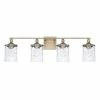 Buy 🔥 Capital Lighting Colton 100W 4-Light Medium E-26 Incandescent Vanity Fixture in Aged Brass ❤️