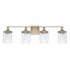 Buy 🔥 Capital Lighting Colton 100W 4-Light Medium E-26 Incandescent Vanity Fixture in Aged Brass ❤️