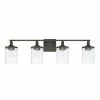 Wholesale 🎉 Capital Lighting Collier 100W 4-Light Medium E-26 Incandescent Vanity Fixture in Urban Brown 🔔