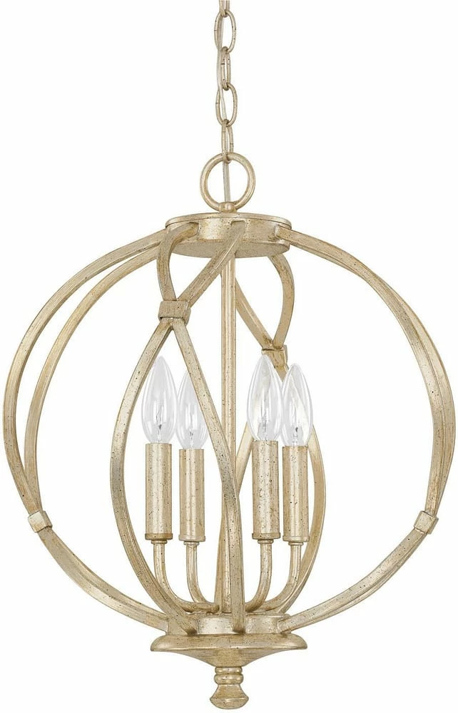 Best Sale ๐งจ Capital Lighting Bailey 18-1/2 in. 4-Light Candelabra E-12 Base Incandescent Pendant in Winter Gold โ 1 Best Sale ๐งจ Capital Lighting Bailey 18-1/2 in. 4-Light Candelabra E-12 Base Incandescent Pendant in Winter Gold โ