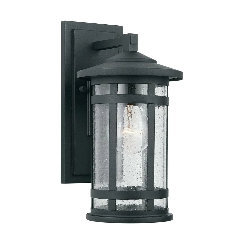 Promo ✨ Capital Lighting Mission Hills 100W 1-Light Medium E-26 Incandescent Outdoor Wall Sconce in Black ✔️ 1 Promo ✨ Capital Lighting Mission Hills 100W 1-Light Medium E-26 Incandescent Outdoor Wall Sconce in Black ✔️