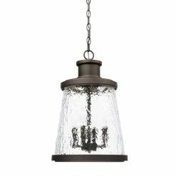 New 💯 Capital Lighting Tory 60W 4-Light Candelabra E-12 Incandescent Outdoor Hanging Lantern in Oiled Bronze ✔️